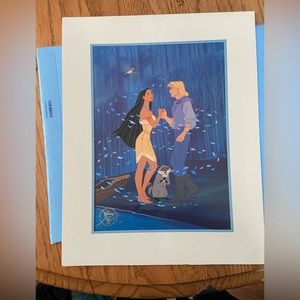 Vintage Disney's 1995 Pocahontas Exclusive Commemorative Lithograph